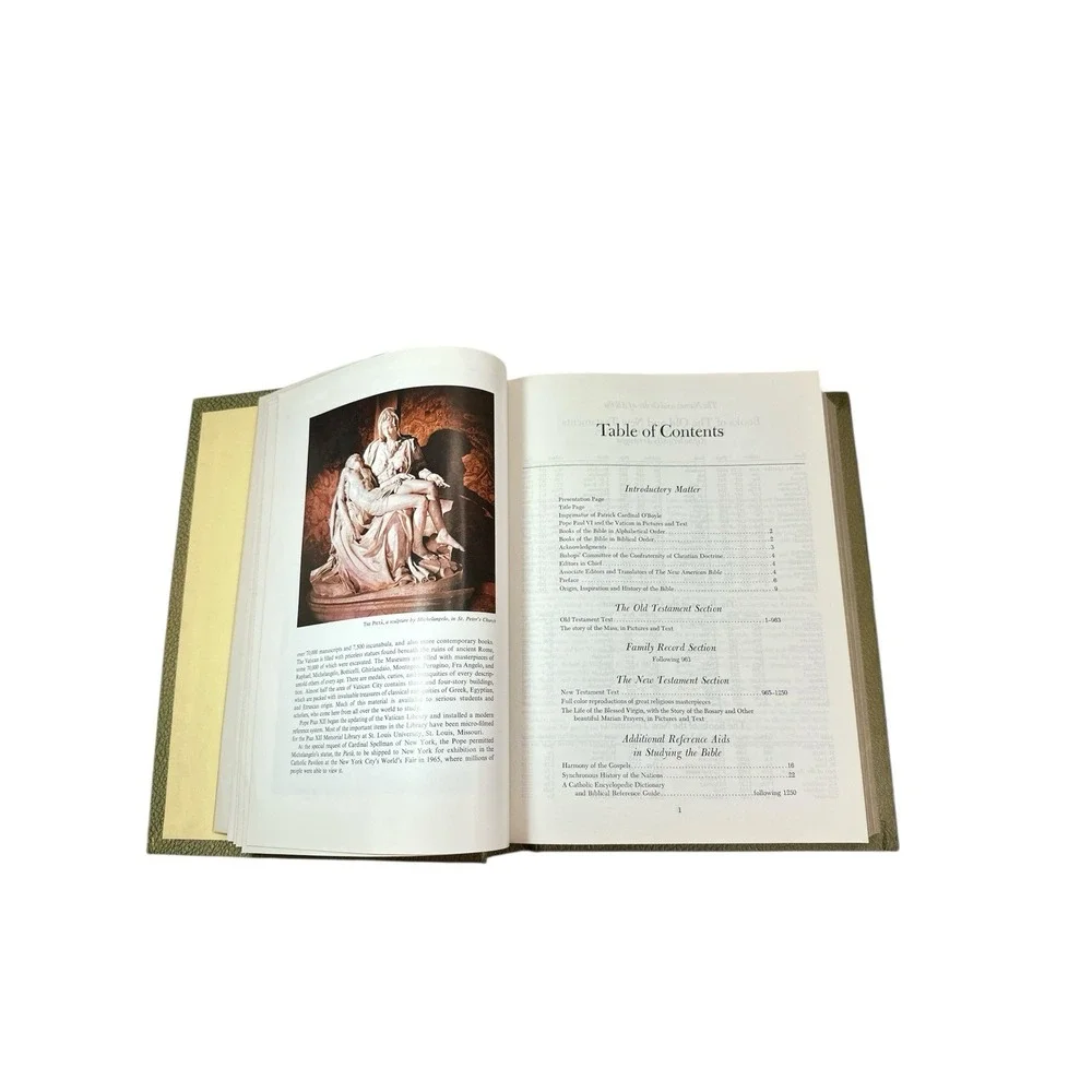 Vintage Heirloom Holy Bible Catholic NAB 1972-1973 Edition By Catholic Bible Pub